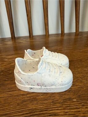 Our Generation White Speckled Confetti Sneakers Doll Shoes 18”